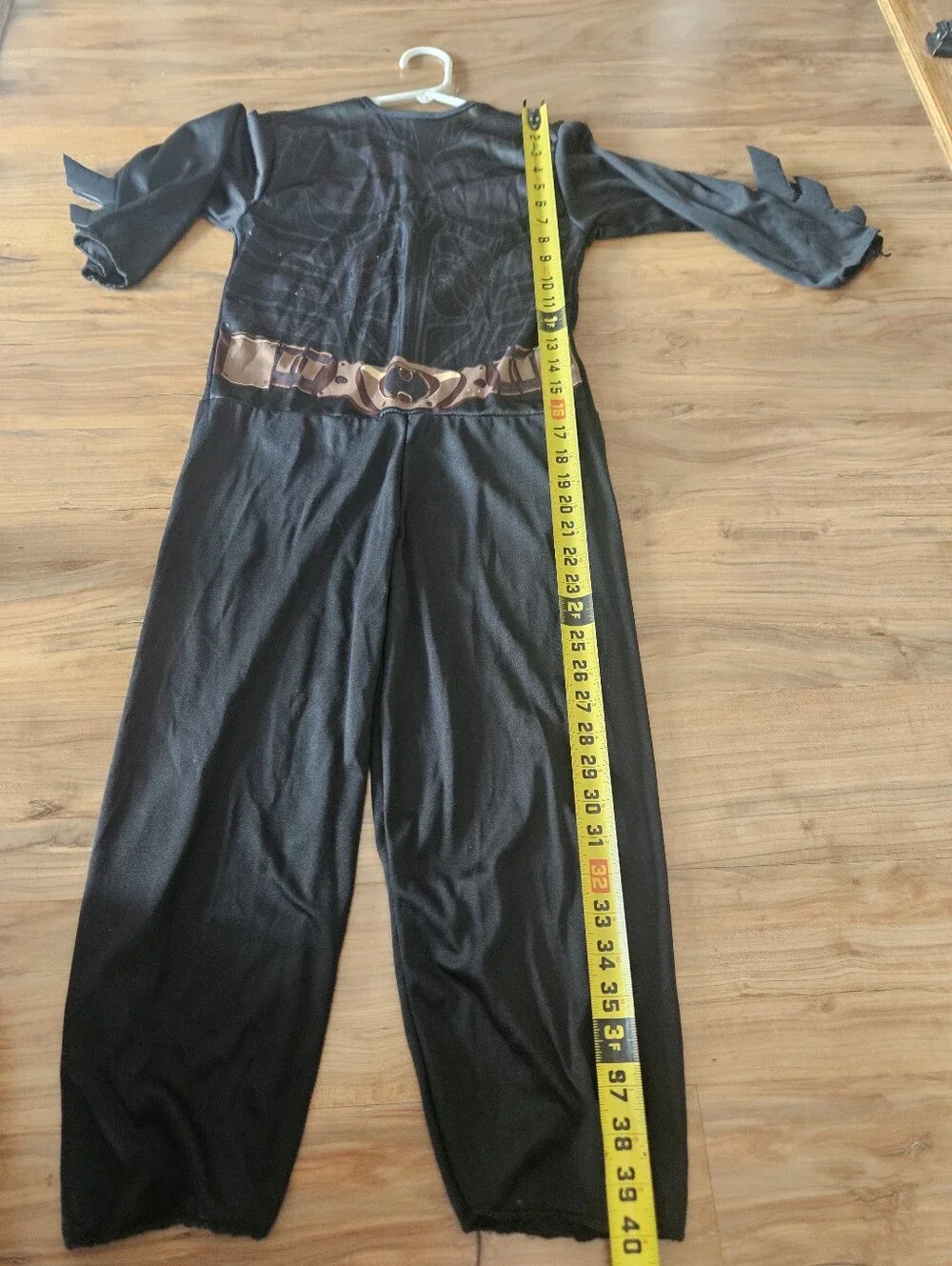 Black Batman Kids Jumpsuit with Cape -Costume Medium
